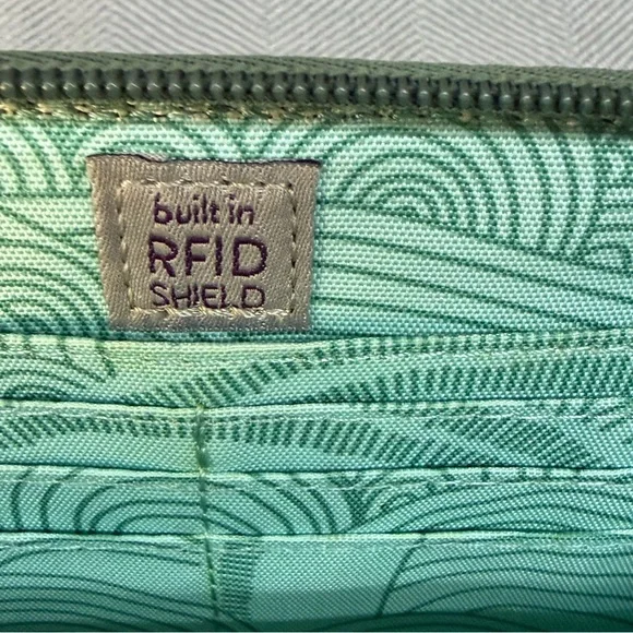 Haiku balsam green, wristlet, zippered, wallet, multi card holder - Picture 10 of 15